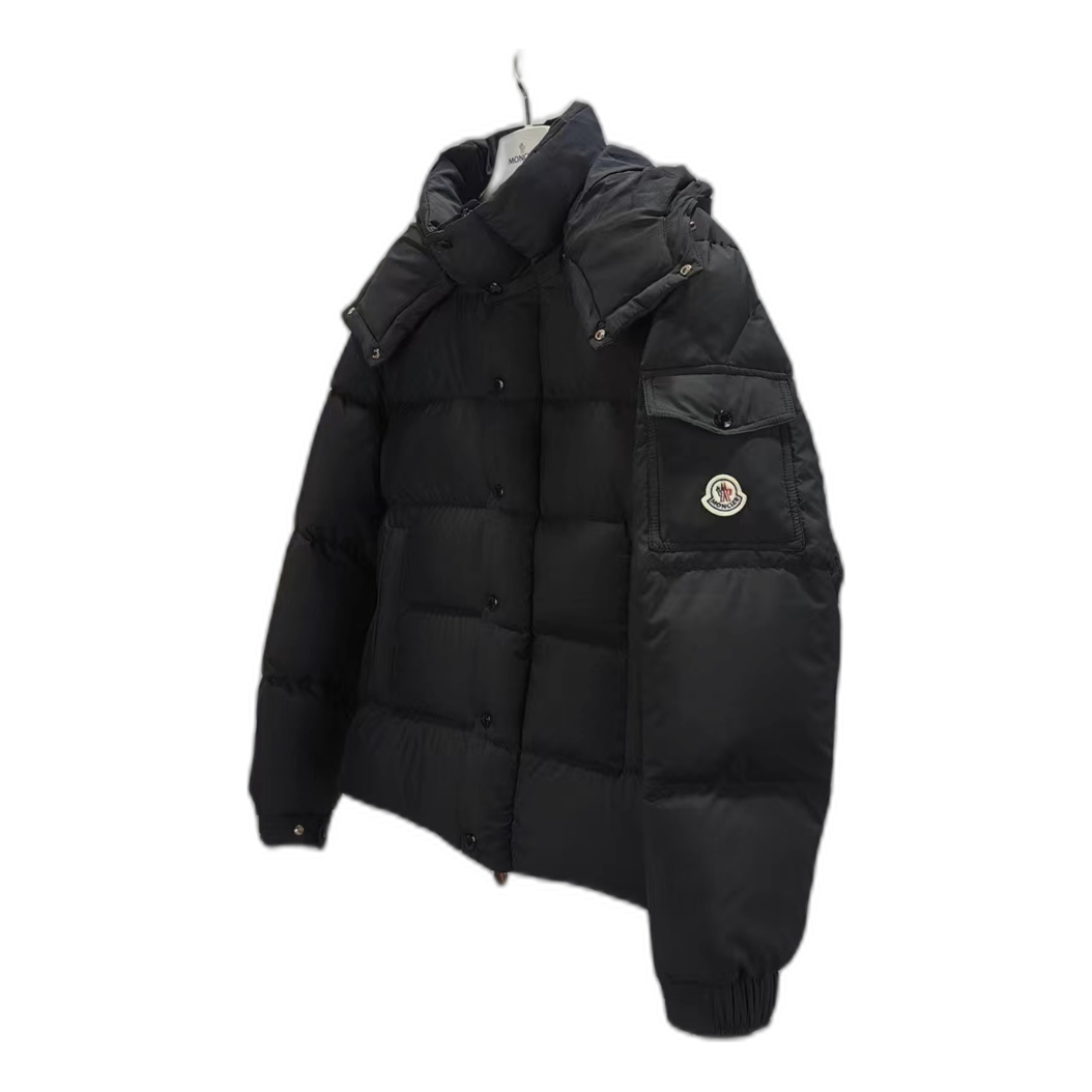 Moncler Maya Matte Hooded Puffer Jacket – Black, Premium Down