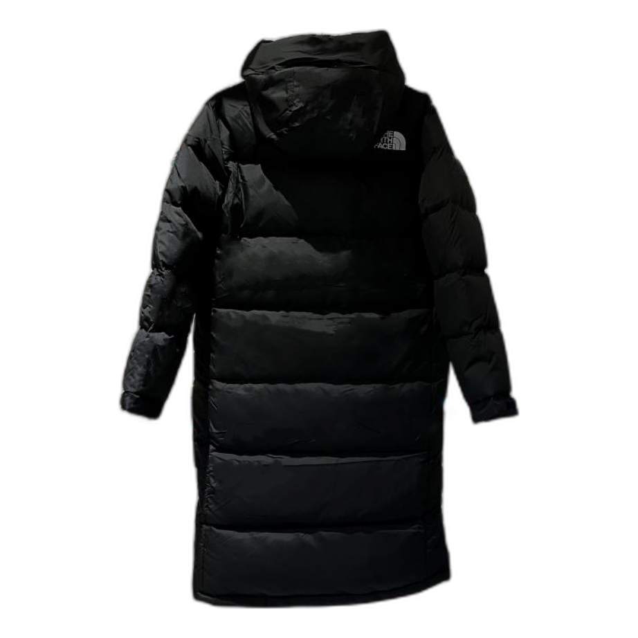 The North Face Hooded Long Puffer Coat – Black, Down Insulated