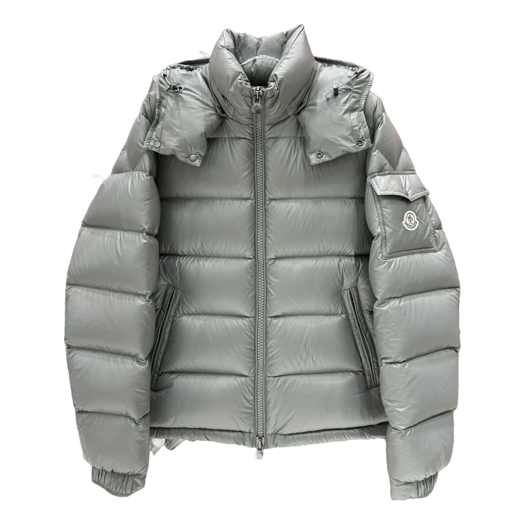 Moncler Maya Hooded Puffer Jacket – Gray, Premium Down