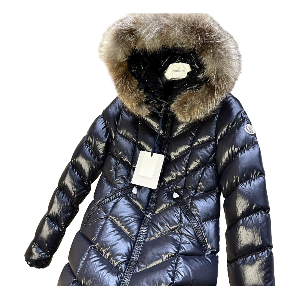 Moncler Fulmarus Chevron-Quilted Hooded Puffer Coat – Black, Geometric Quilt