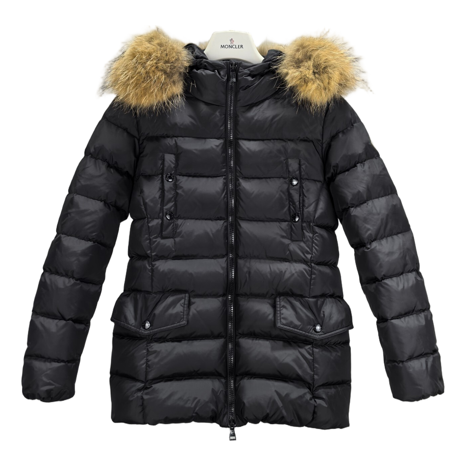 Moncler Four-Pocket Belted Fur-Trim Puffer Jacket – Black, Shaped Luxury