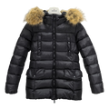 Moncler Four-Pocket Belted Fur-Trim Puffer Jacket – Black, Shaped Luxury