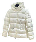Moncler Fitted Hooded Short Puffer Jacket – Ivory, Cropped Fitted