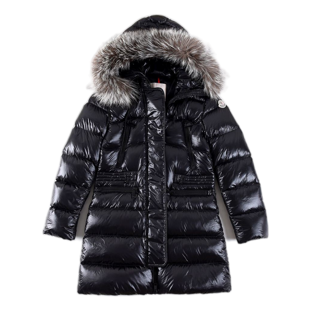 Moncler Fur-Trim Drawstring-Waist Long Puffer Jacket – Shaped Fit, Premium Down