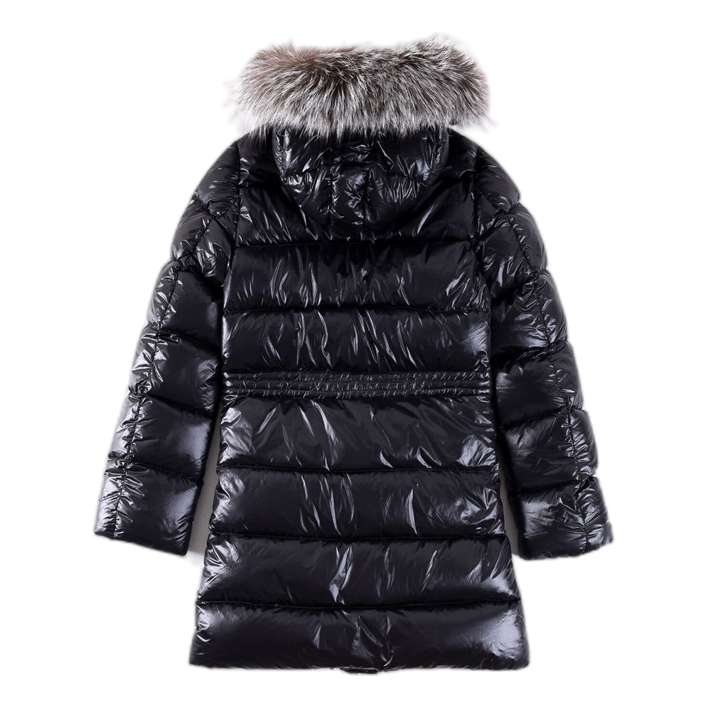Moncler Fur-Trim Drawstring-Waist Long Puffer Jacket – Shaped Fit, Premium Down