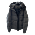 Moncler Contrast-Hood Colour-Block Puffer Jacket – Graphic, Bold, Intentional