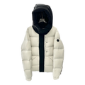Moncler Contrast-Hood Colour-Block Puffer Jacket – Graphic, Bold, Intentional