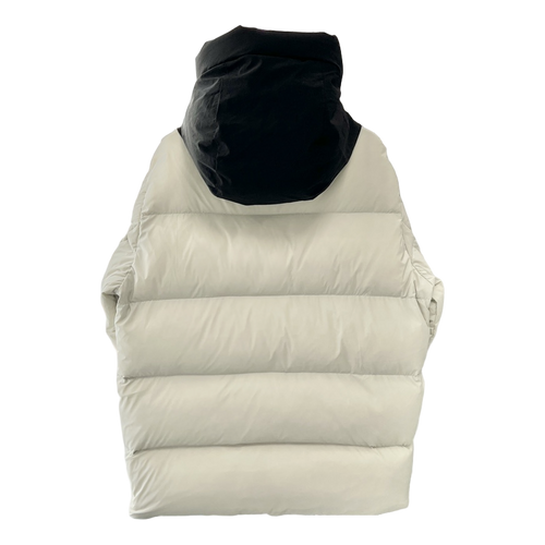 Moncler Contrast-Hood Colour-Block Puffer Jacket – Graphic, Bold, Intentional