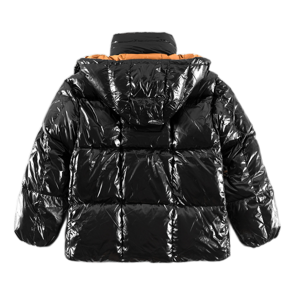 Moncler Copper-Lined Glossy Short Puffer Jacket – Black, Private Luxury