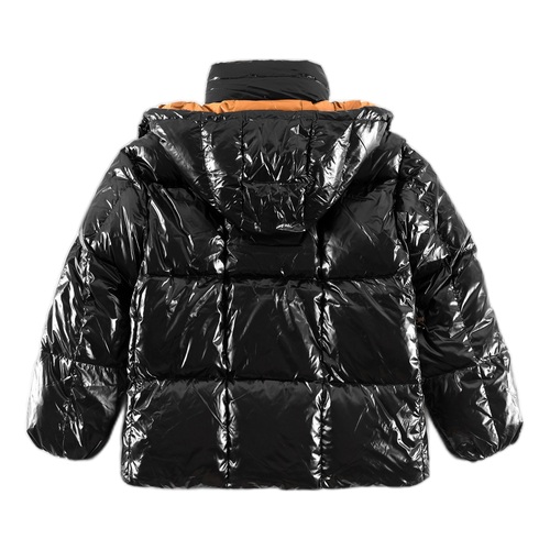 Moncler Copper-Lined Glossy Short Puffer Jacket – Black, Private Luxury