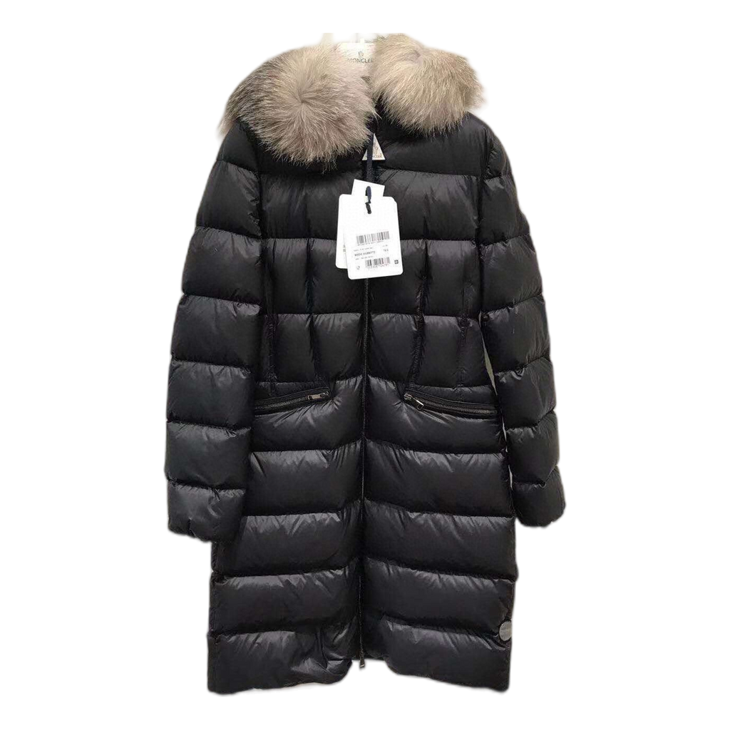 Moncler Four-Pocket Fur-Trim Hooded Long Puffer Coat – Black, Premium Down