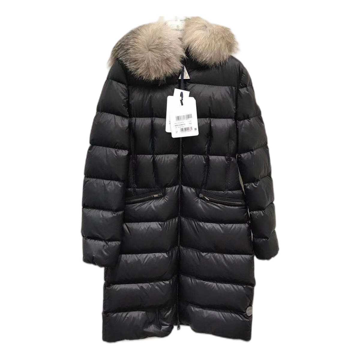 Moncler Four-Pocket Fur-Trim Hooded Long Puffer Coat – Black, Premium Down