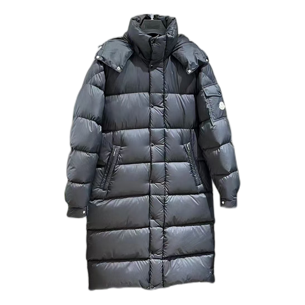 Moncler Hanoverian Hooded Long Puffer Coat – Black, Premium Down