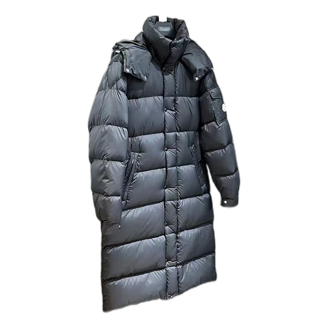 Moncler Hanoverian Hooded Long Puffer Coat – Black, Premium Down