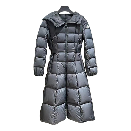 Moncler Faucon Hooded Long Puffer Coat – Black, Commanding Presence