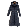 Moncler Drawstring-Hood Fitted Long Puffer Coat – Black, Architectural Precision