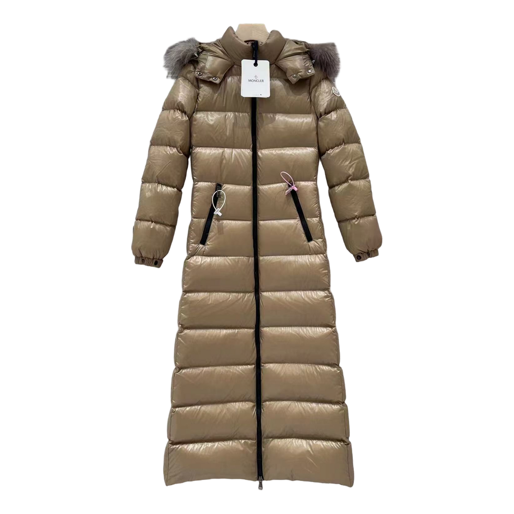 Moncler Hudson Fur-Trim Long Puffer Coat – Premium Down, Opulent