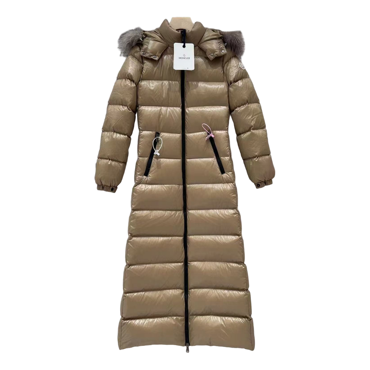 Moncler Hudson Fur-Trim Long Puffer Coat – Premium Down, Opulent