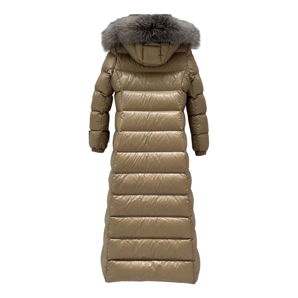 Moncler Hudson Fur-Trim Long Puffer Coat – Premium Down, Opulent