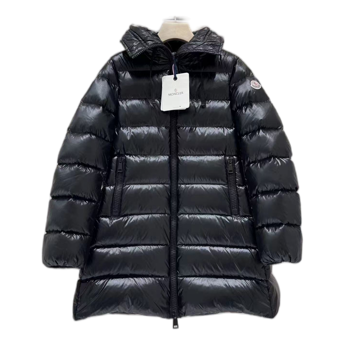 Moncler Suyen Hooded Puffer Coat – Black, Full-Length, Premium Down
