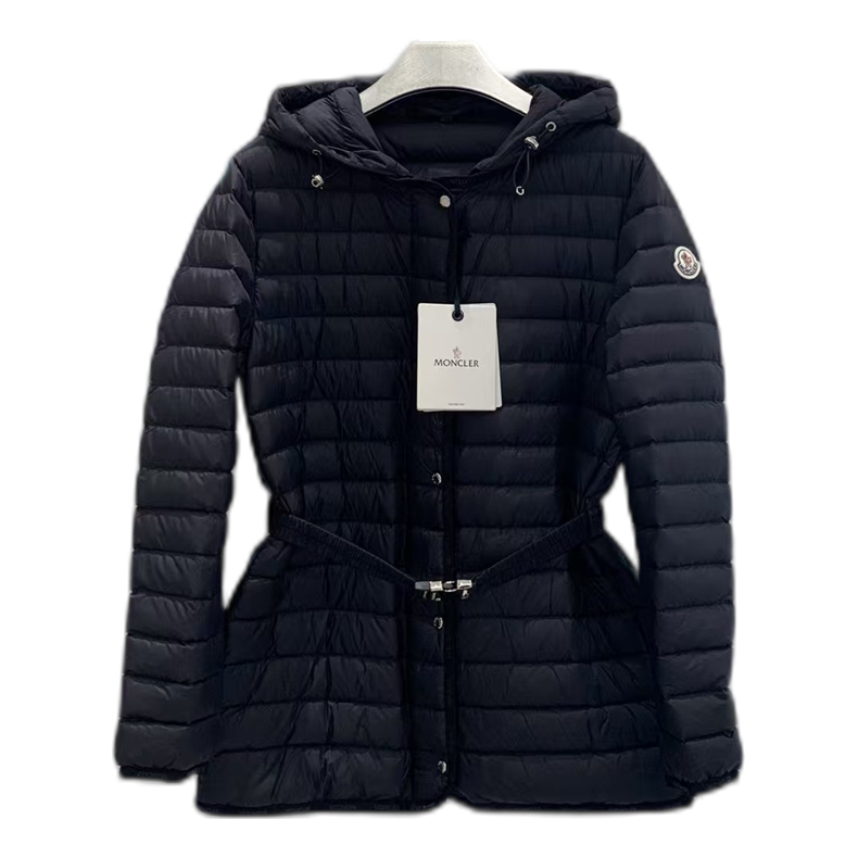 Moncler Oredon Belted Hooded Puffer Jacket – Black, Premium Down