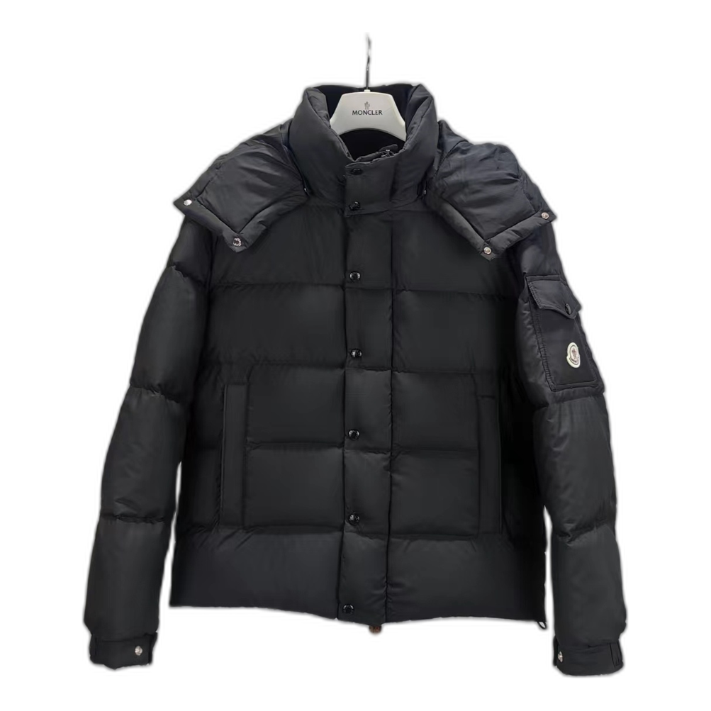 Moncler Maya Matte Hooded Puffer Jacket – Black, Premium Down