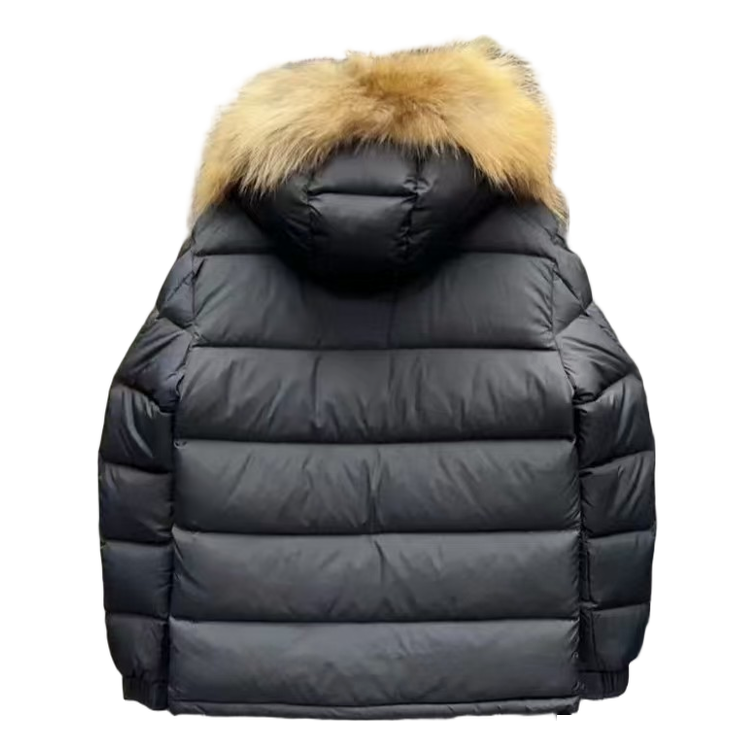 Moncler Fur-Trim Hooded Puffer Jacket – Black, Full Length, Fur Hood