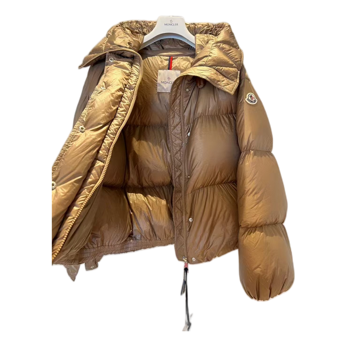 Moncler Borey Hooded Puffer Jacket – Bronze, Burnished Conviction