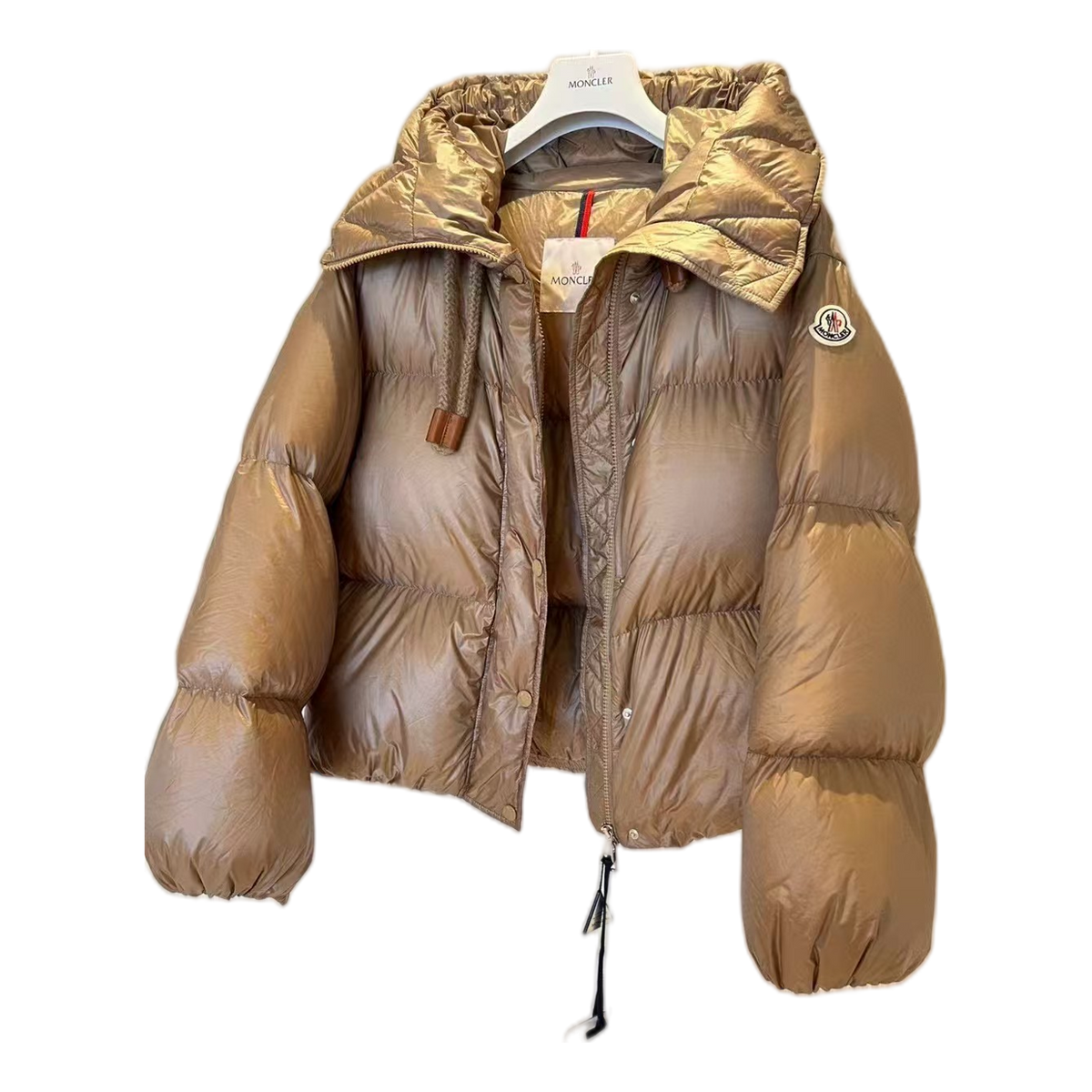 Moncler Borey Hooded Puffer Jacket – Bronze, Burnished Conviction