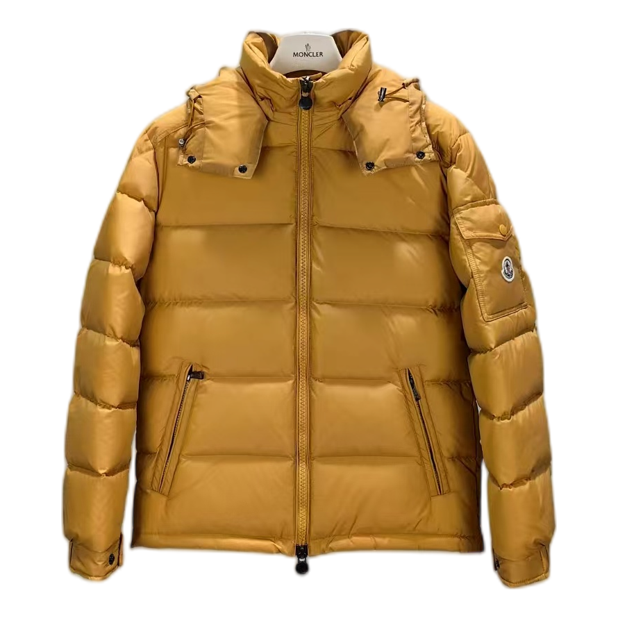 Moncler Maya Hooded Puffer Jacket – Yellow, Premium Down