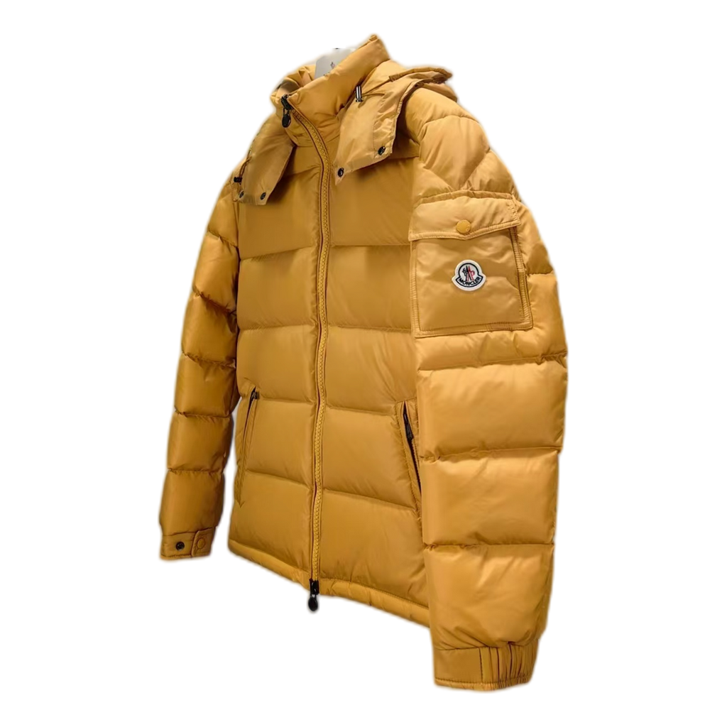 Moncler Maya Hooded Puffer Jacket – Yellow, Premium Down