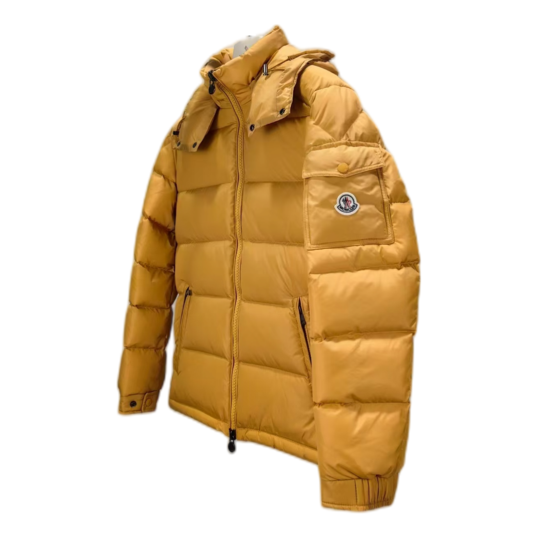 Moncler Maya Hooded Puffer Jacket – Yellow, Premium Down