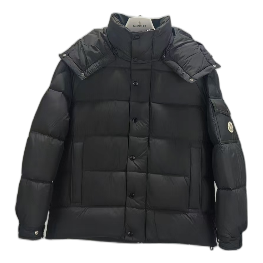 Moncler Matte Snap-Front Hooded Puffer Jacket – Premium Down