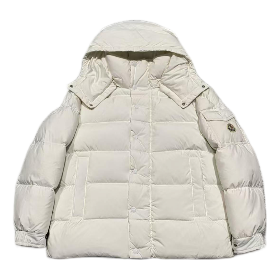 Moncler Matte Snap-Front Hooded Puffer Jacket – Premium Down