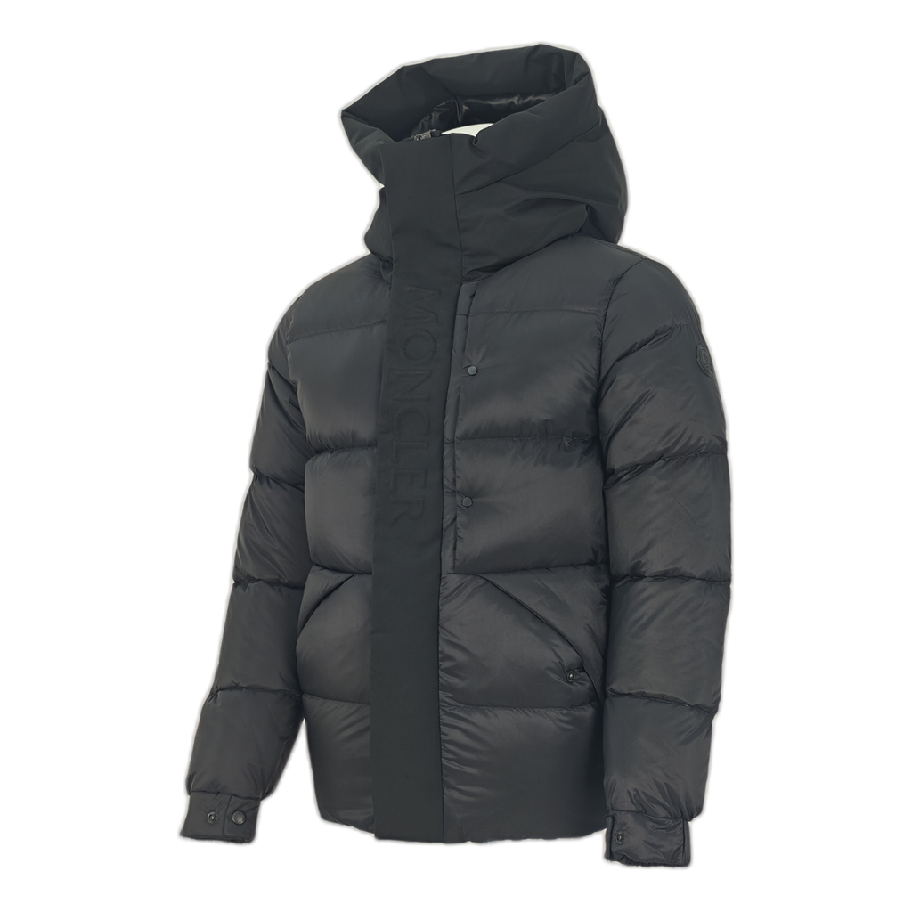 Moncler Tonal-Logo High-Collar Puffer – Black, Premium Down
