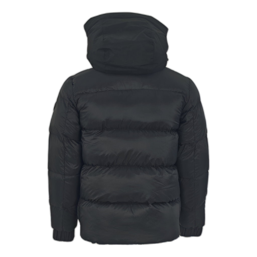 Moncler Tonal-Logo High-Collar Puffer – Black, Premium Down
