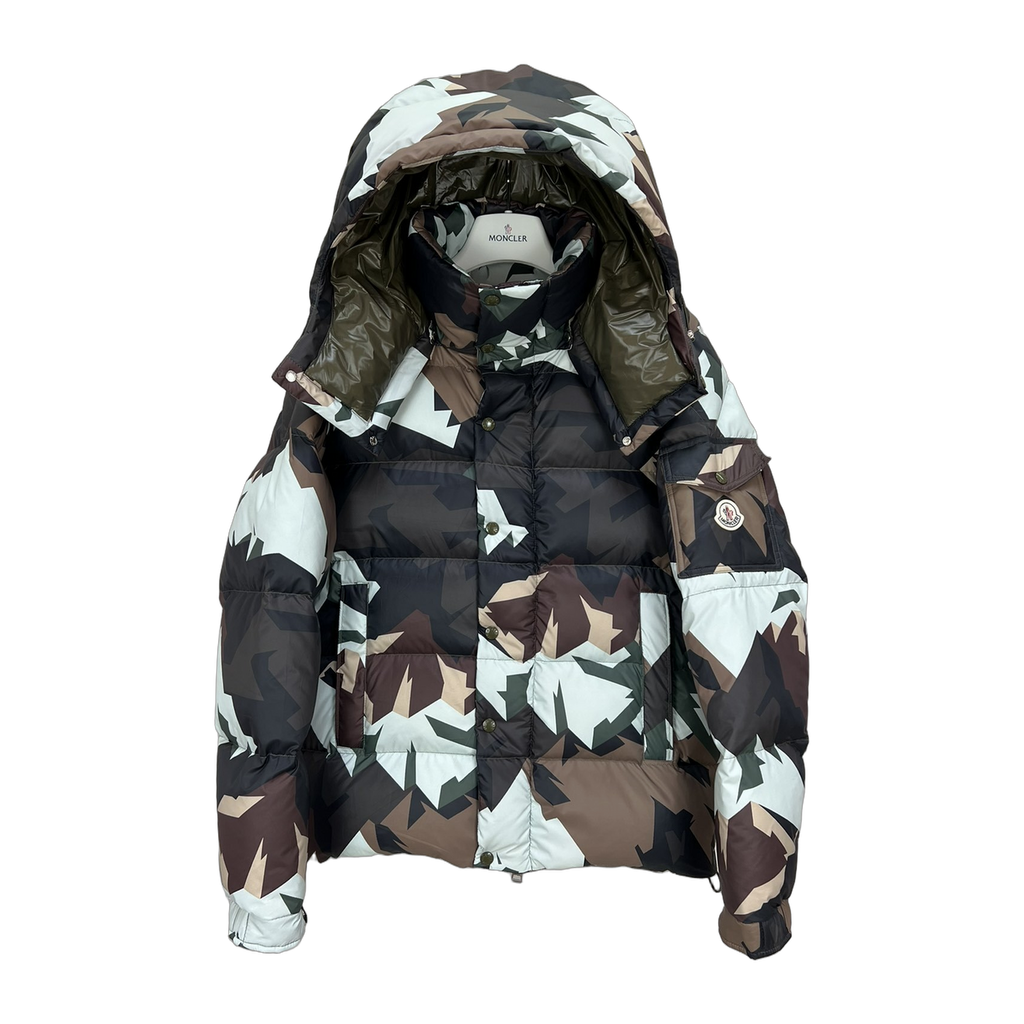 Moncler Mosa Camouflage Hooded Puffer Jacket – Premium Down