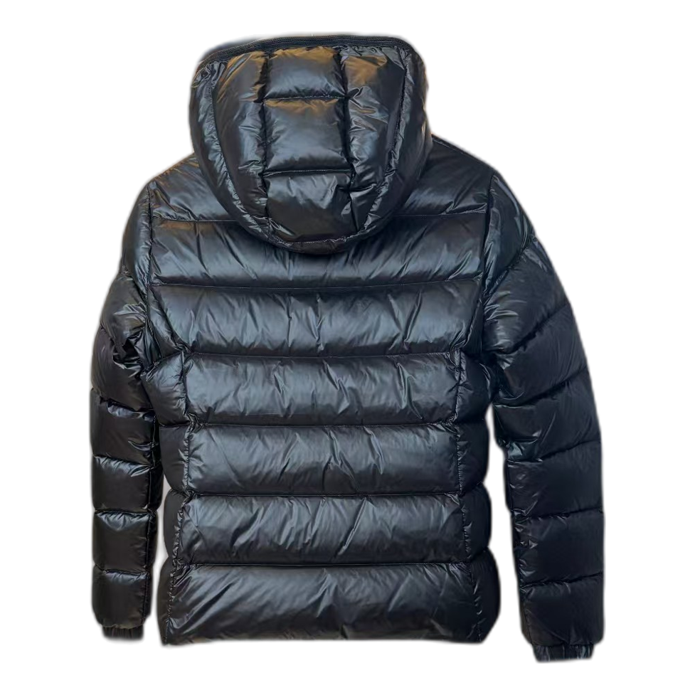 Moncler Gles Glossy Hooded Puffer Jacket – High-Shine, Premium Down