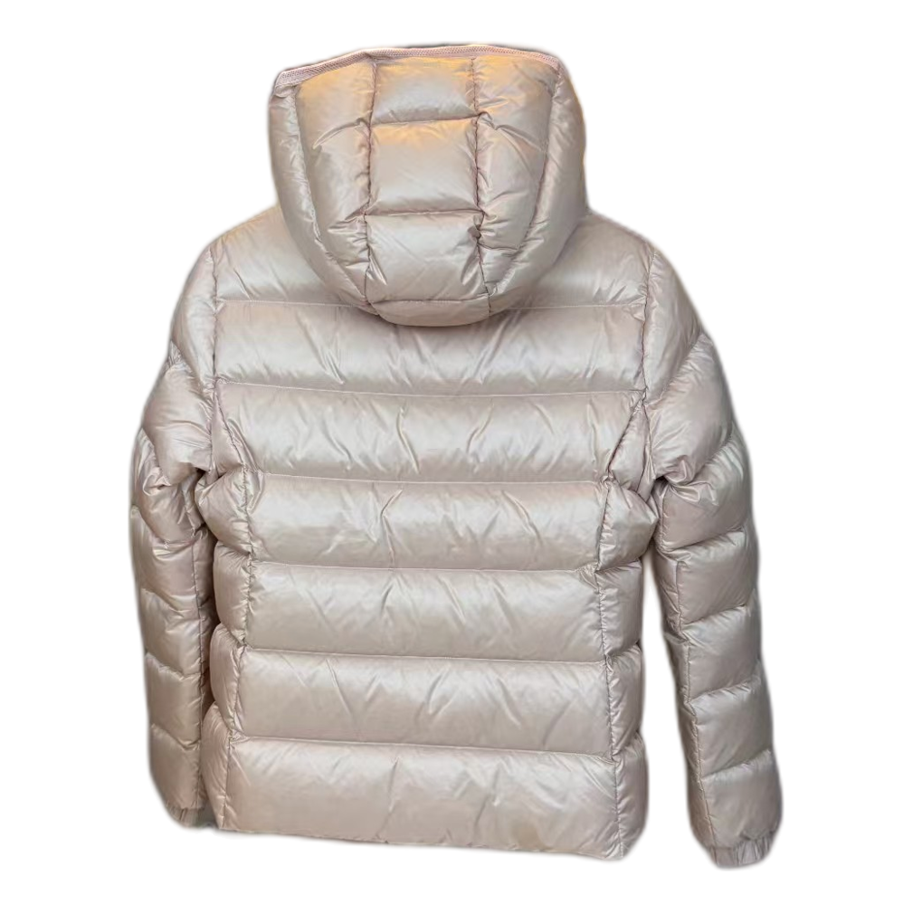 Moncler Gles Glossy Hooded Puffer Jacket – High-Shine, Premium Down