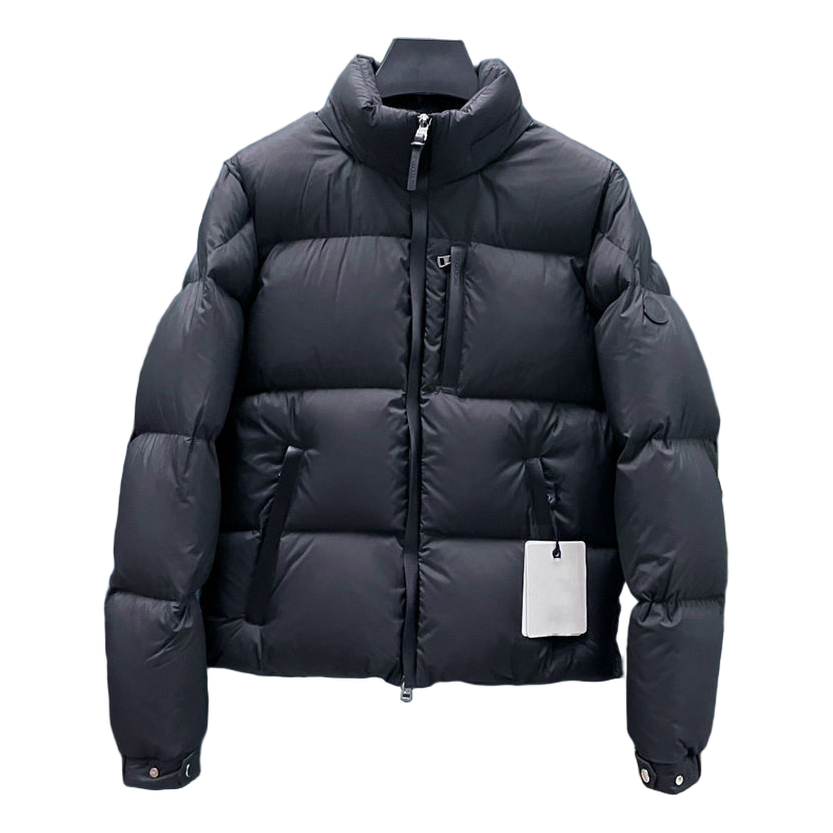 Moncler Tonal-Patch Wide-Quilt Hooded Puffer – Architectural Texture, Premium Down