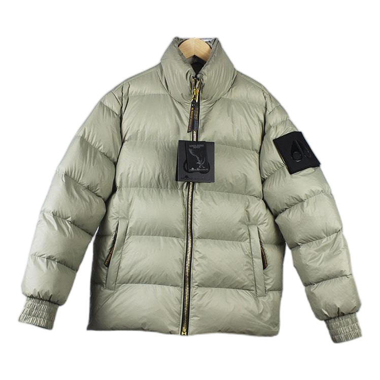 Moose Knuckles Stand-Collar Puffer Jacket – Sage Grey, Canadian Down