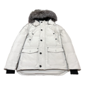 Moose Knuckles Four-Pocket Hooded Puffer – Coyote Fur, Canadian Down