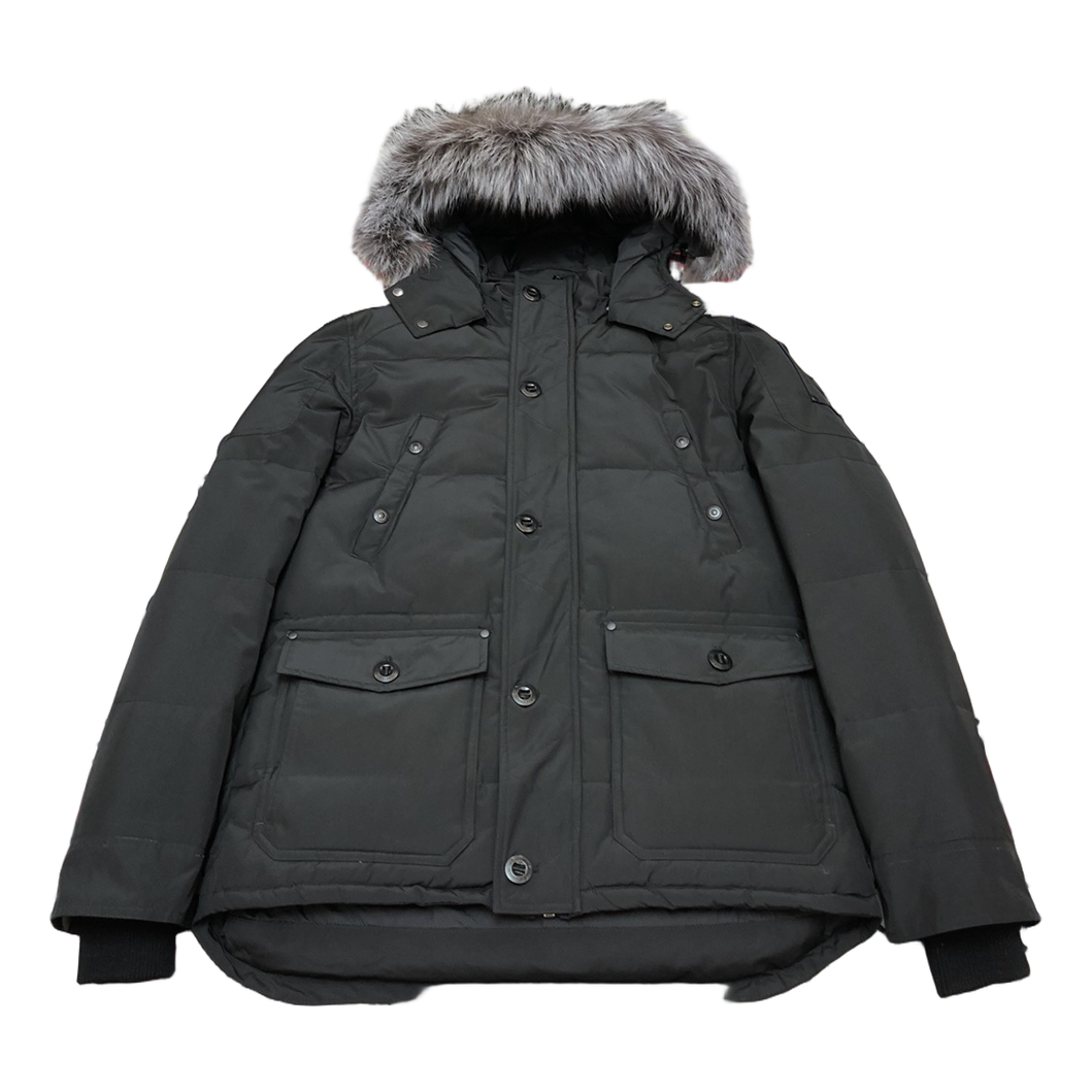 Moose Knuckles Four-Pocket Fur-Trim Hooded Puffer – Coyote Fur, Extreme Cold