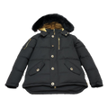 Moose Knuckles Gold 3Q Fur-Trim Puffer – Black, Coyote Fur, Gold Hardware