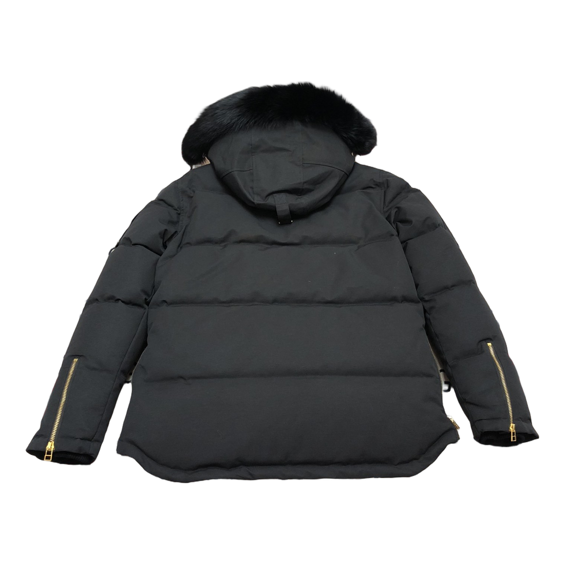 Moose Knuckles Gold 3Q Fur-Trim Puffer – Black, Coyote Fur, Gold Hardware