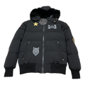 Moose Knuckles Patch-Detail Hooded Bomber – Black, Canadian Down