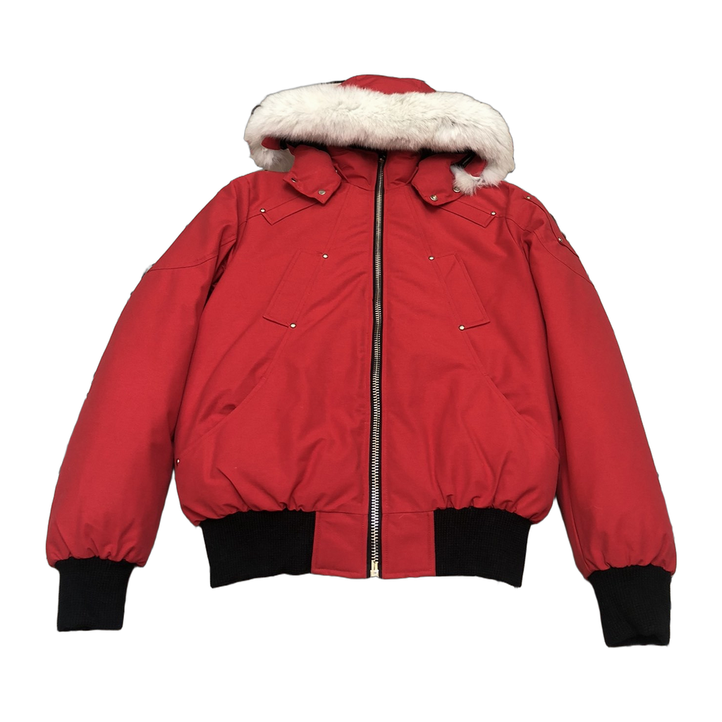 Moose Knuckles Men's Original Ballistic Bomber – Shearling Trim, Black