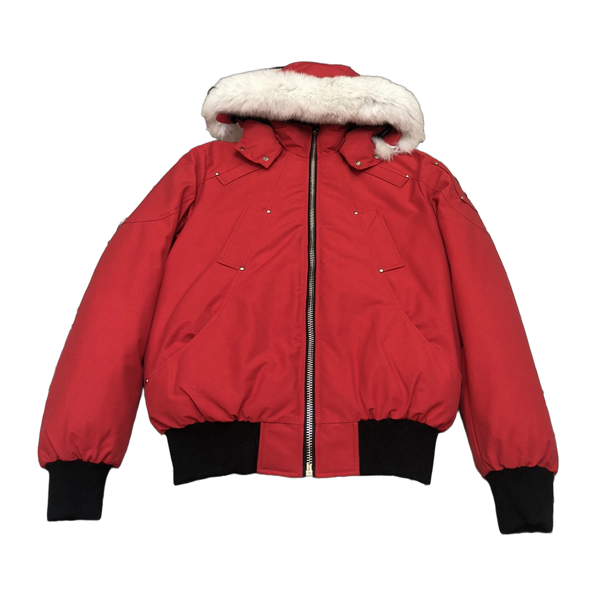 Moose Knuckles Men's Original Ballistic Bomber – Shearling Trim, Black