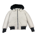 Moose Knuckles Men's Ballistic Bomber – Shearling Collar & Cuffs, Black