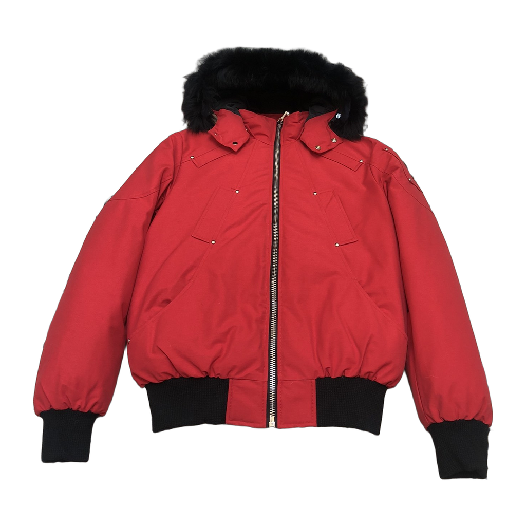 Moose Knuckles Men's Original Ballistic Bomber – Shearling Trim, Black